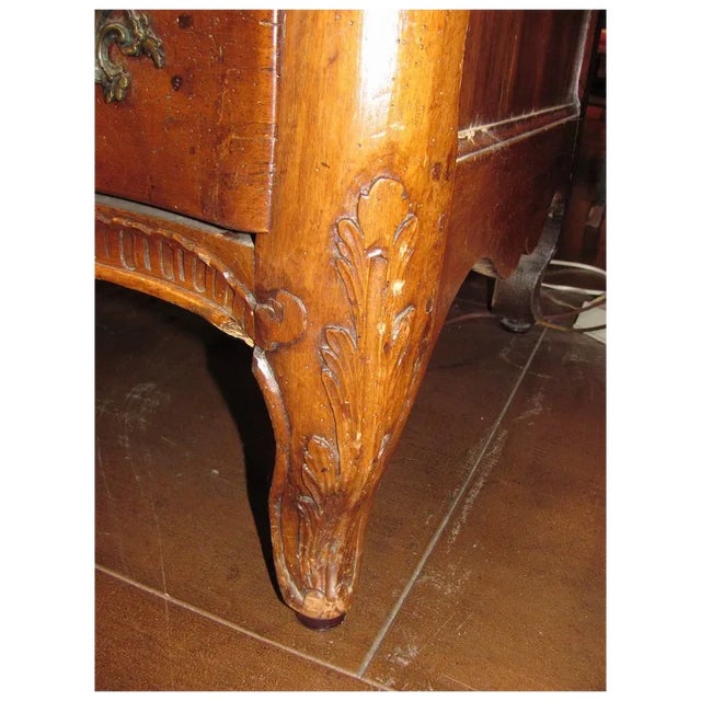 Brown Antique French Louis XV Walnut Commode Circa 1740 For Sale - Image 8 of 9