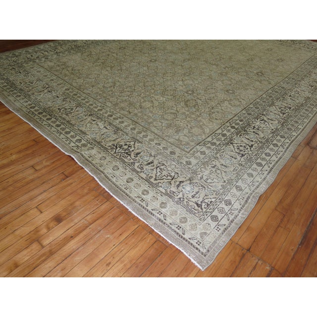Antique Zabihi Collection Persian Tabriz Room Rug - 9'11" x 12'9" For Sale - Image 4 of 12