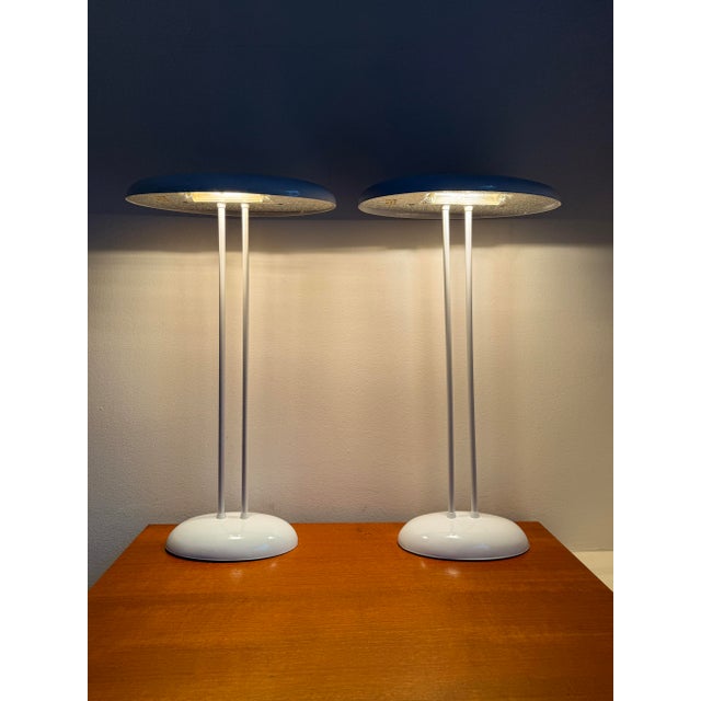Vintage White Oval Table Lamps from Brilliant Leuchten, 1970s, Set of 2 For Sale - Image 12 of 15