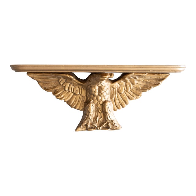 Mid-Century Federal American Eagle Giltwood Bracket For Sale