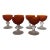 Vintage Orange Carlo Moretti Satin Glass Champagne Coupes- Set of 6 For Sale