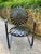 pair of francois carre cantilever garden rocking chair,in semi-gloss black c.1930’s French art deco wrought iron & spring...