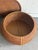 Mid-Century Modern 1950s-60s Midcentury Wicker Sphere Coffee Table / Storage Ottoman For Sale - Image 3 of 6