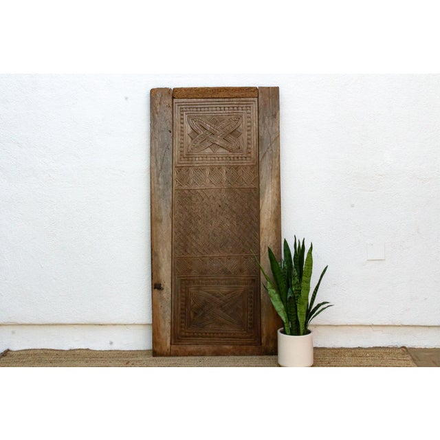 Gray Oxidized Gray Early 20th Century Carved Door For Sale - Image 8 of 8