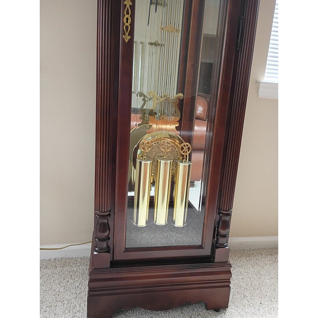 Wood Howard Miller Grandfather Clock For Sale - Image 7 of 13