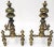 1920s Brass Andirons- a Pair For Sale - Image 4 of 5