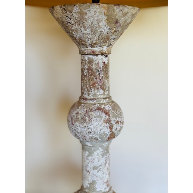 Early 19th Century Swedish Gustavian Wooden Altar Stick Lamp For Sale - Image 4 of 17