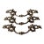 Vintage French Provincial Antiqued Brass Ornate Bail Pulls - Sets of 3 For Sale