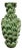 Green Vase with Leaf Decoration from Manises, 1950s For Sale