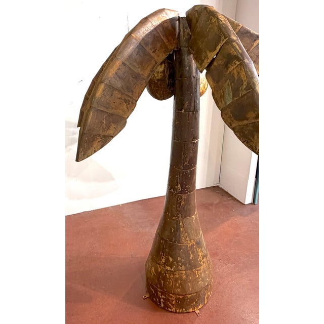 Monumental Mexican Sculptural Iron Palm Tree Manner of Sergio Bustamante For Sale - Image 10 of 15