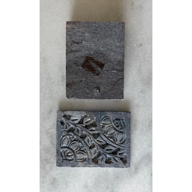 Hand Carved Jali Soapstone Lidded Trinket Box For Sale - Image 9 of 9