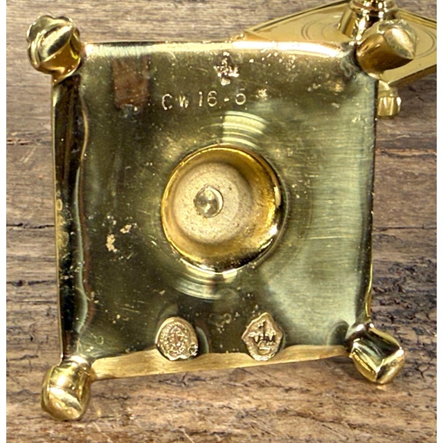 Vintage Virginia Metalcrafters Brass Candlesticks for Colonial Williamsburg - A Pair For Sale In Providence - Image 6 of 7