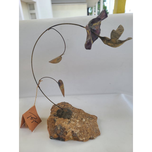 1980s Bijan Metal Hummingbird Sculpture For Sale - Image 5 of 9