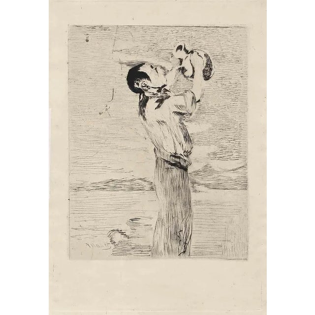 Édouard Manet, Le Buveur d'Eau (The Water Drinker), Etching, 1870s For Sale - Image 4 of 4