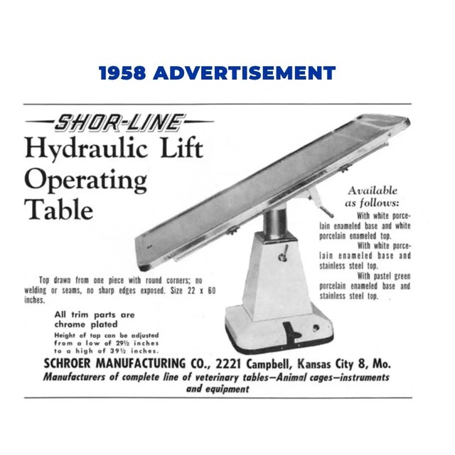 Industrial Shor-Line Hydraulic Lift Operating Table, Usa, C. 1958 For Sale - Image 14 of 16