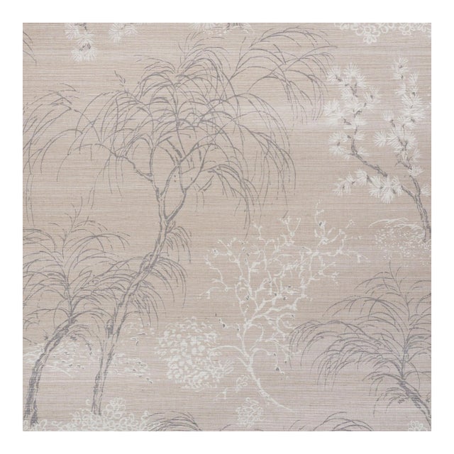 Sample Schumacher Mori Shimmer Wallpaper In Moonstone Chairish