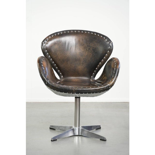 Vintage Aviator Desk Chair in Cowhide Leather and Aluminium from Timothy Oulton For Sale - Image 17 of 17