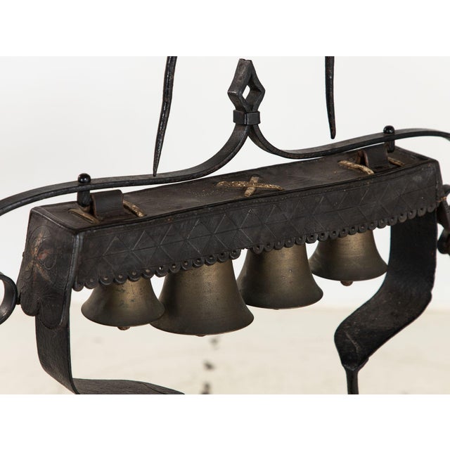 Wrought Iron Latten Bell Stand, Three Tier, English Late 19th C. For Sale - Image 12 of 18