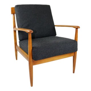 Danish Design Black Boucle Armchair, 1970s For Sale