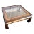 Vintage Ming Style Burl Wood and Smoked Glass Coffee Table by Gordon’s Fine Furniture For Sale