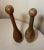 19th Century Pair Antique 19th Century Handmade Folk Art Wood Exercise Weight Indian Club Pin For Sale - Image 5 of 8
