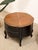 Shabby Chic Black Vintage Burlwood Top Occasional Side Table For Sale - Image 3 of 12