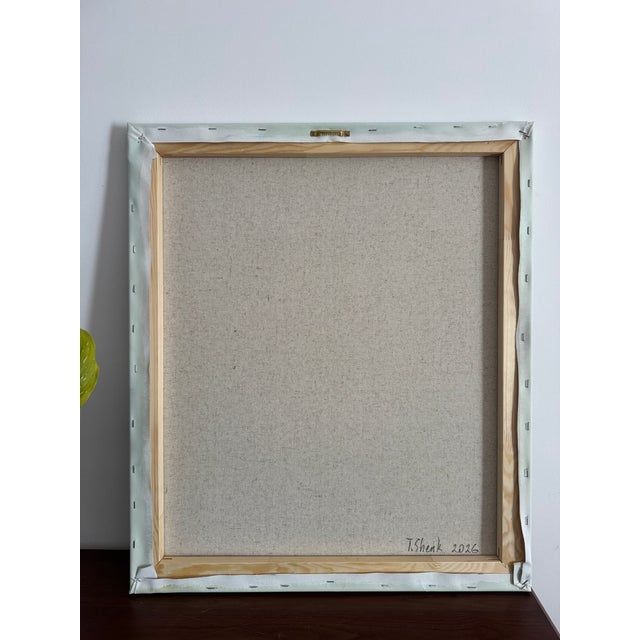Modern White Abstract Painting on Canvas for Contemporary Living For Sale - Image 6 of 6