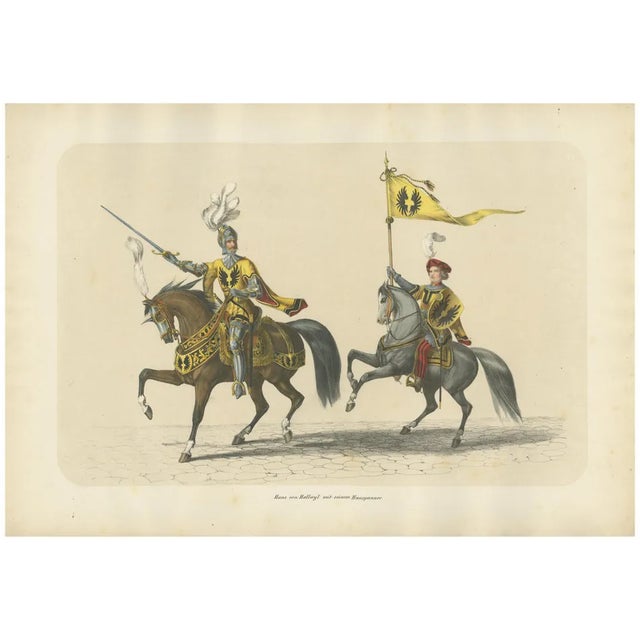 H. Jenny, Grand Cavalcade – Hans von Hallwyl and His Household Banner, 1855, Paper For Sale