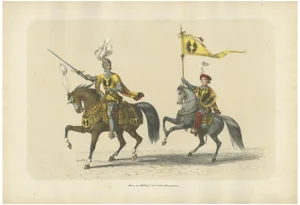H. Jenny, Grand Cavalcade – Hans von Hallwyl and His Household Banner, 1855, Paper