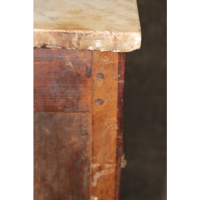 Antique 19th Century French Louis XVI Style Bronze Mounted Marble Top Commode For Sale - Image 4 of 16