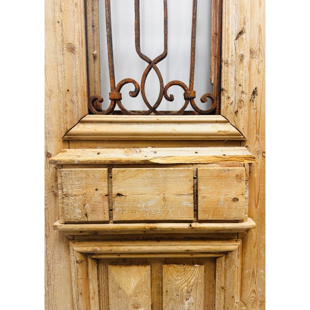 Antique European Wood and Metal Double Doors - a Pair For Sale - Image 4 of 7