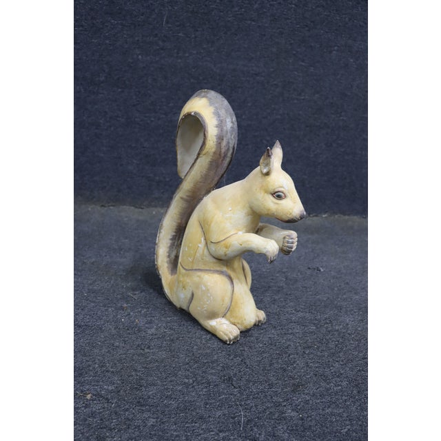 Wood Folk Art Carved Wooden Squirrel Figure For Sale - Image 7 of 14