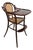 Antique Bentwood Childrens High Chair with Folding Tray and Caned Seat, 1890s For Sale
