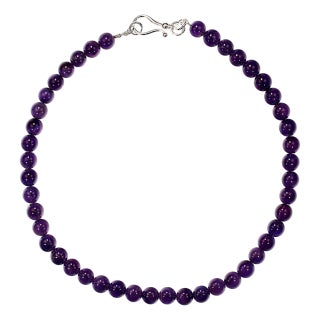 Ajd 23 Inch Amazing Amethyst Glowing Necklace February Birthstone For Sale