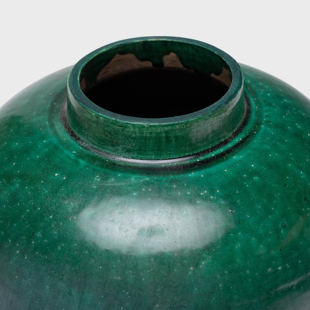 Chinese Jade Green Glazed Jar, C. 1890 For Sale In Chicago - Image 6 of 7