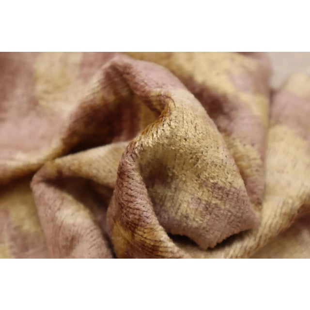 Contemporary Brown Gold Velvet Throw Pillow & Down Insert For Sale - Image 4 of 11