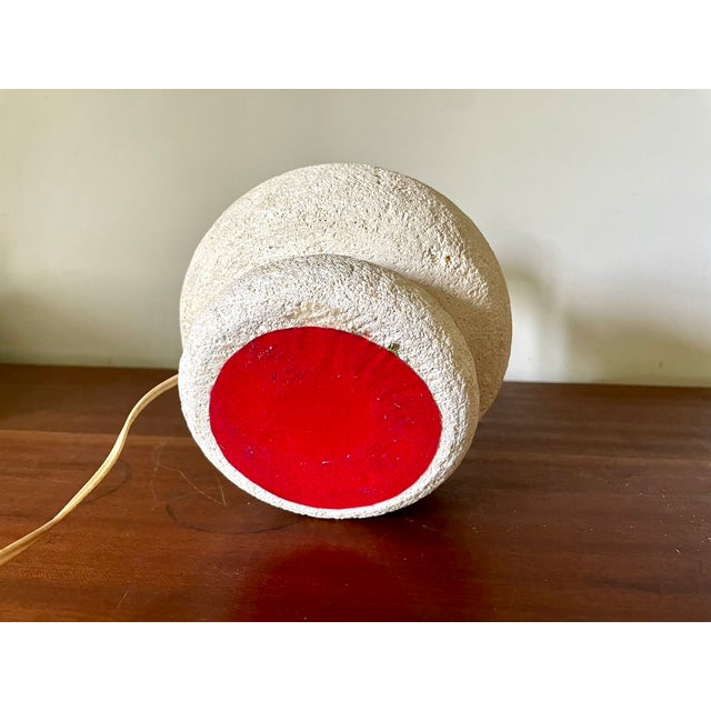1960s Vintage French White Stone Lamp Base, 1960 For Sale - Image 5 of 7