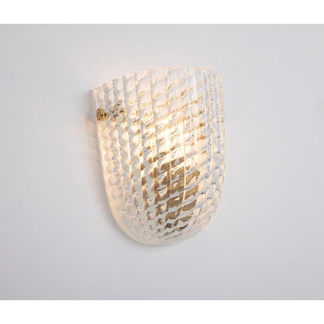 Murano Glass Wall Sconce in style of Barovier & Toso, Italy, 1970s For Sale - Image 11 of 12