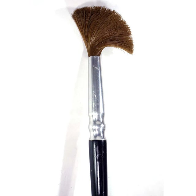 Giant Paintbrush 1980 Black Laquered Wood, Aluminum and Bristles