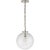 Katie Globe Pendant in Polished Nickel with Clear Glass Designer: Thomas O'Brien Canopy: 5.25" Round Mounting: Chain Shade...