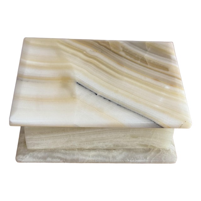 1960s Italian Export Alabaster Box For Sale