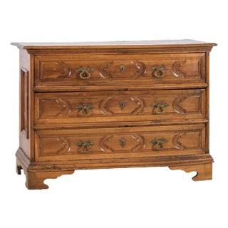 Italian Baroque Style Carved Walnut Commode For Sale