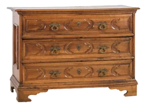 Italian Baroque Style Carved Walnut Commode