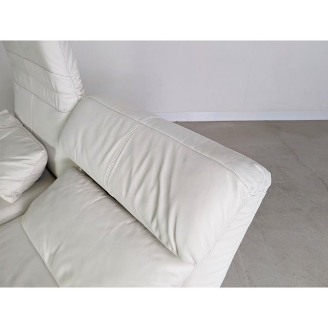 Plura 2-Seater Sofa in Light Beige Leather from Rolf Benz For Sale - Image 10 of 13