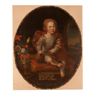 Circa 1750 Memorial Child Portrait, Germany For Sale