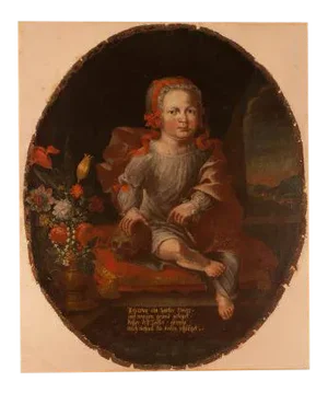 Circa 1750 Memorial Child Portrait, Germany