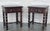 20th century pair of Spanish nightstands or console table with one drawer and iron hardware. The table has beautiful...