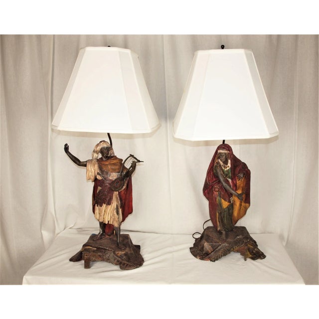 1920s French Moroccan Metal Lamps - a Pair For Sale - Image 13 of 13