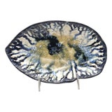 Edgecomb Potters Organic Crystalline Glaze Studio Pottery Dish 10" For Sale