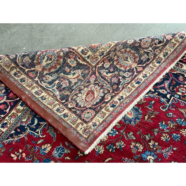 11ft 4 in × 15ft 6 in Persian Kashan Handmade Wool Rug For Sale - Image 12 of 12